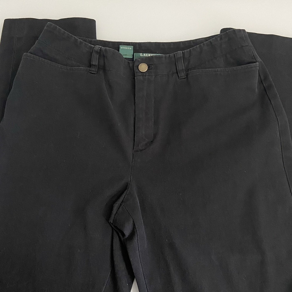 Lauren Ralph Lauren Women,s Dress Pants‎ Size 8 Black Straight Leg Office - Picture 3 of 7